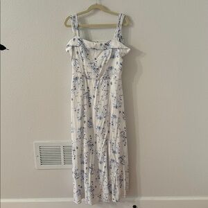 Trixxi Elegant White and Blue Dress
